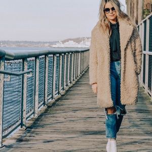 Tan Teddy Coat Jacket